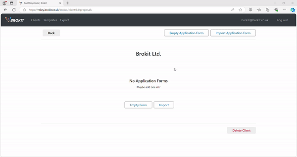 Demo of the brokit product